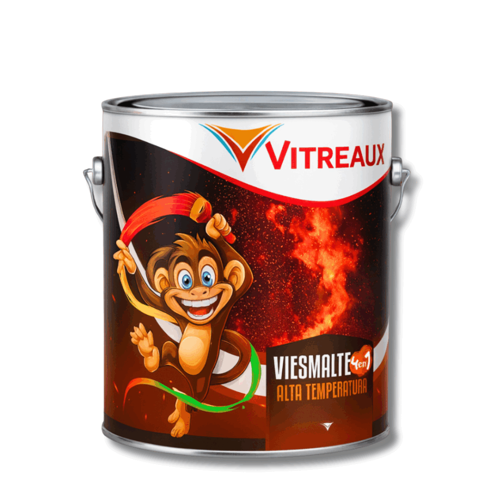 Esmalte Alta Temperatura 4 en 1 Aluminio