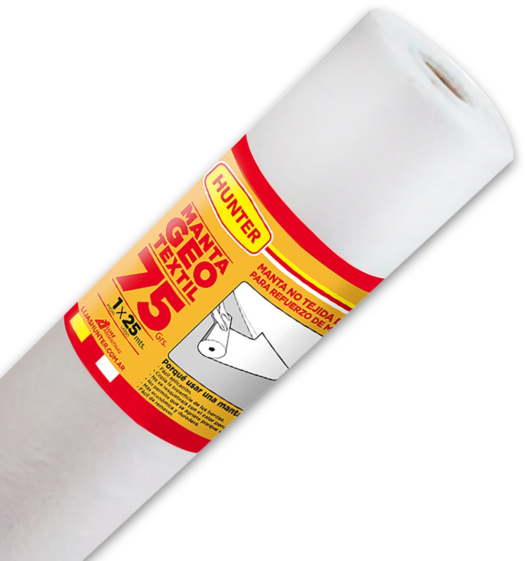 Manta Geotextil 1 x 25 metros de 75 gr